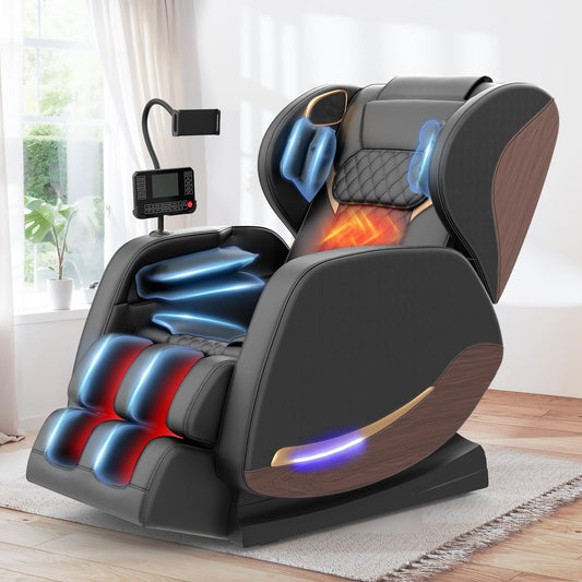 Ganzkörper Massagesessel 14 Rollen 8 Airbags Wärmefunktion Beine Taille Bluetooth Touchscreen Zero Gravity Heimkino Relaxsessel Massage Chair