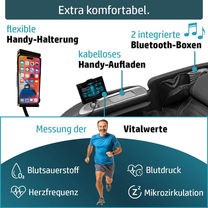 AMBINESS YUNA Massagesessel 60 Programme Zero Gravity 3D Ganzkörpermassage Wärmefunktion Vitalwertmessung Relaxsessel Schwarz deutsche Bedienung