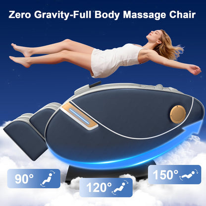 Gegcucey Massagesessel Ganzkörper 14 Massagepunkte 8 Airbags Lenden und Beinheizung Bluetooth Fußrollenmassage Elektrischer Relaxsessel Homeoffice Massage Chair