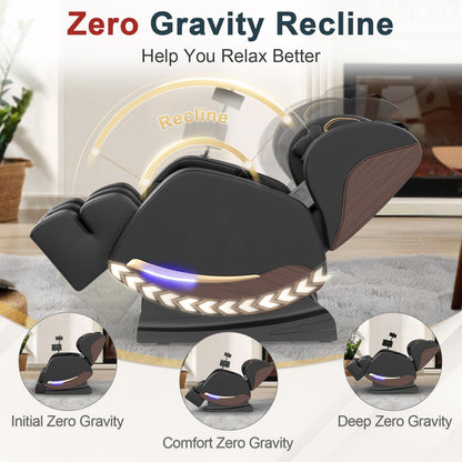 Ganzkörper Massagesessel 14 Rollen 8 Airbags Wärmefunktion Beine Taille Bluetooth Touchscreen Zero Gravity Heimkino Relaxsessel Massage Chair