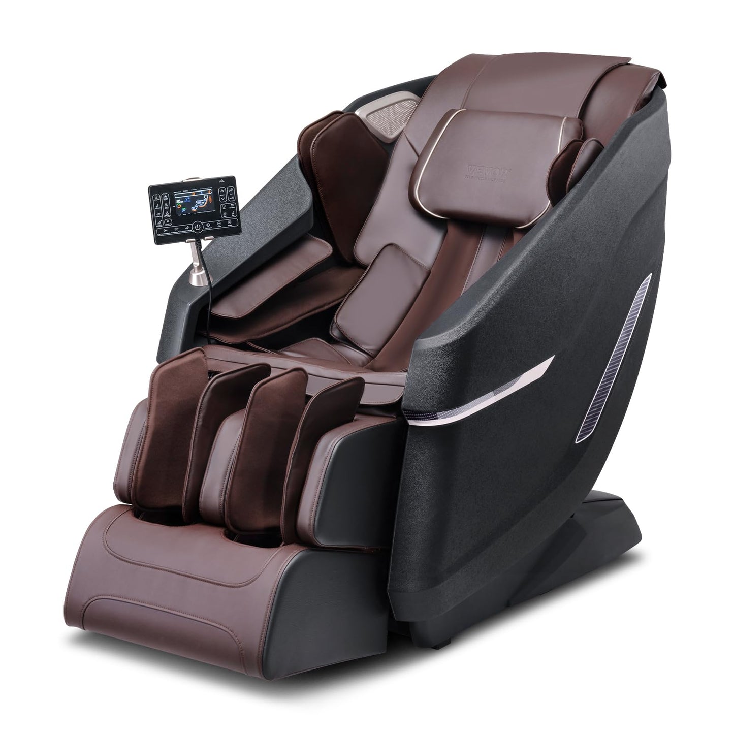 VEVOR Massagesessel SL-Schiene 3D Shiatsu Ganzkörpermassage Zero Gravity 10-18 Automatikmodi Heizung Bluetooth Luftkissen Touchscreen 160 kg Massage Chair