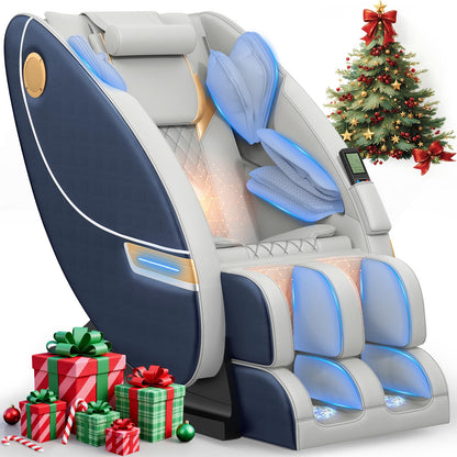 Gegcucey Massagesessel Ganzkörper 14 Massagepunkte 8 Airbags Lenden und Beinheizung Bluetooth Fußrollenmassage Elektrischer Relaxsessel Homeoffice Massage Chair
