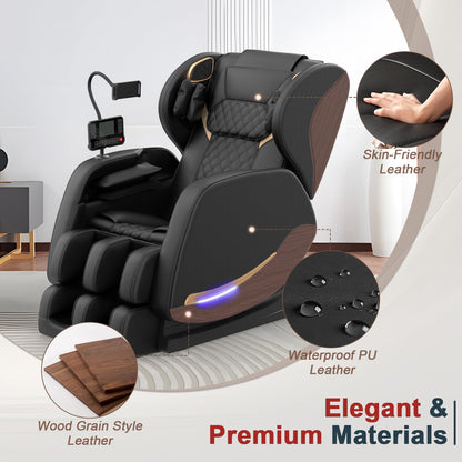 Ganzkörper Massagesessel 14 Rollen 8 Airbags Wärmefunktion Beine Taille Bluetooth Touchscreen Zero Gravity Heimkino Relaxsessel Massage Chair