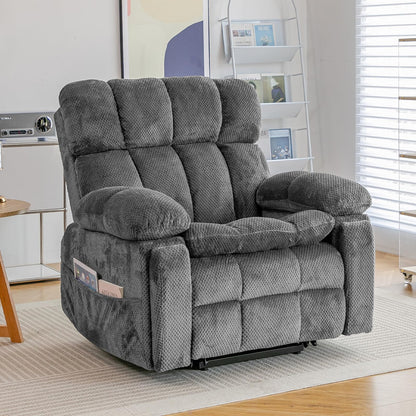 Zuacs elektrischer Relaxsessel Zweimotor Aufstehhilfe Liegefunktion Fernsehsessel Wohnzimmer Multifunktional Einzelsofa Groß Grau