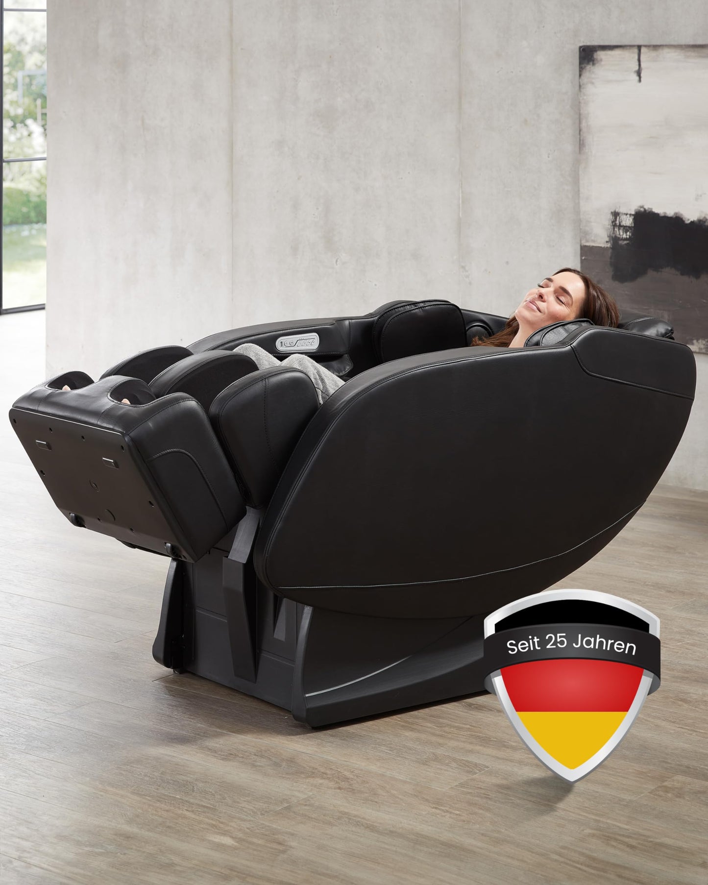 WELCON Prestige II 3D Massagesessel elektrisch Schwarz – Zero Gravity Relaxsessel mit Wärmefunktion, 6 Automatikprogrammen & Ganzkörpermassage